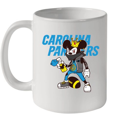 Carolina Panthers NFL Football Mickey Peace Sign Sports Ceramic Mug 11oz