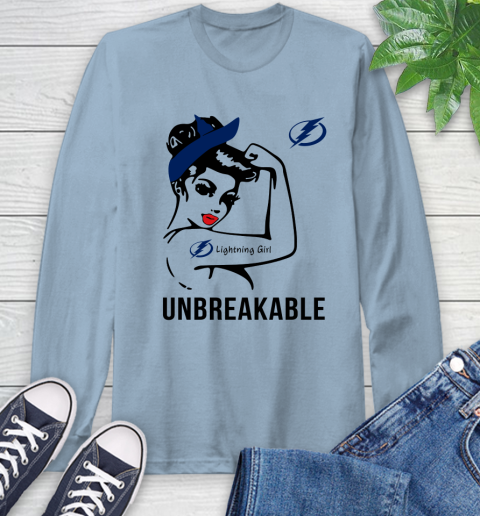 NHL Tampa Bay Lightning Girl Unbreakable Hockey Sports Long Sleeve T-Shirt 6