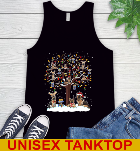 German shepherd dog pet lover light christmas tree shirt 67