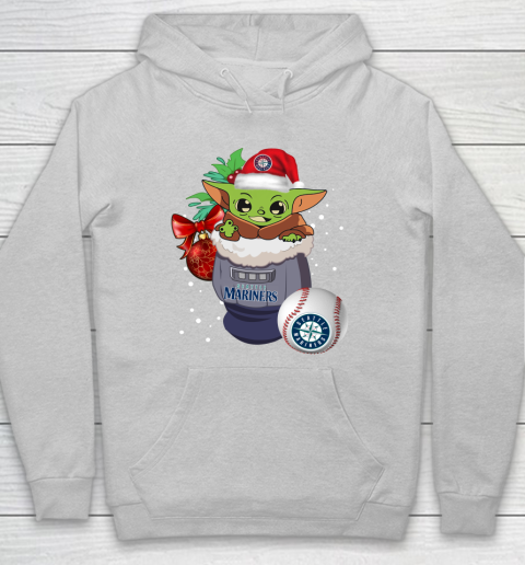 Seattle Mariners Christmas Baby Yoda Star Wars Funny Happy MLB Hoodie 6