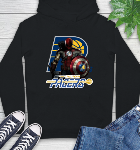 Indiana Pacers NBA Basketball Captain America Thor Spider Man Hawkeye Avengers Hoodie 2