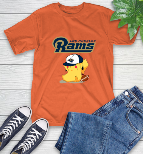 NFL Pikachu Football Sports Los Angeles Rams T-Shirt 5