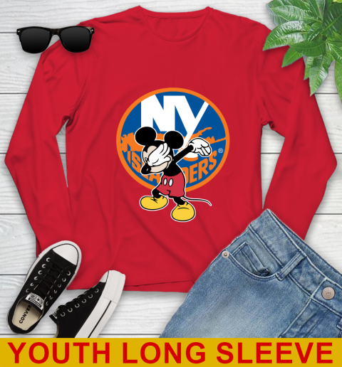 New York Islanders NHL Hockey Dabbing Mickey Disney Sports Youth Long Sleeve 11