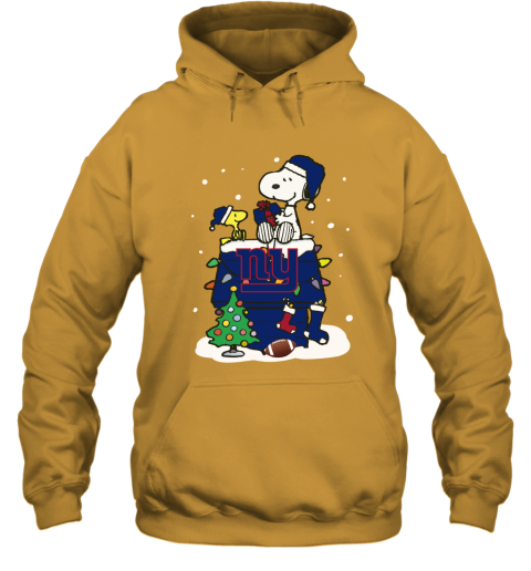 A Happy Christmas With New York Giants Snoopy Hoodie