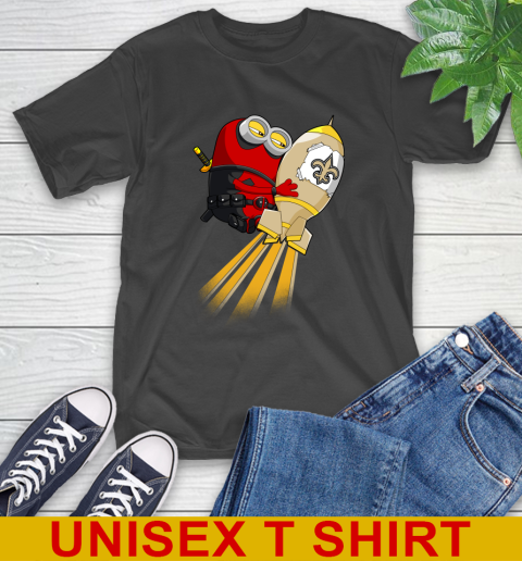 NFL Football New Orleans Saints Deadpool Minion Marvel Shirt T-Shirt