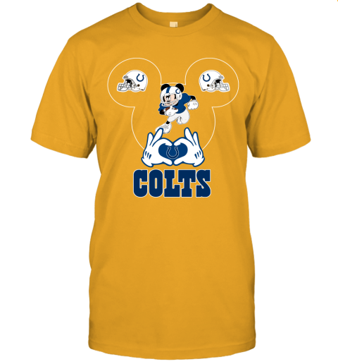 I Love The Colts Mickey Mouse Indianapolis Colts Unisex Jersey Tee 