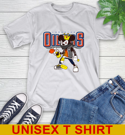 Edmonton Oilers NHL Hockey Mickey Peace Sign Sports T-Shirt 12
