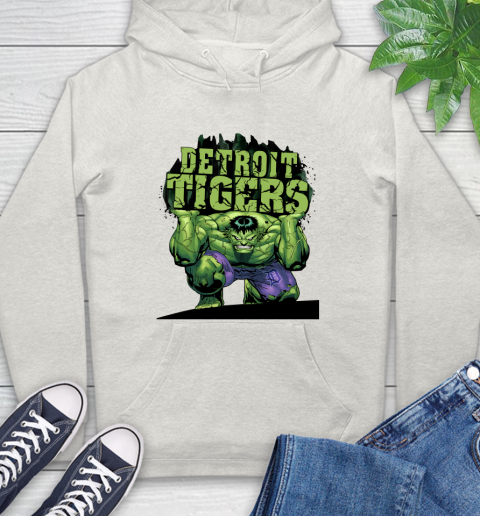 Detroit Tigers MLB Baseball Incredible Hulk Marvel Avengers Sports Hoodie 12