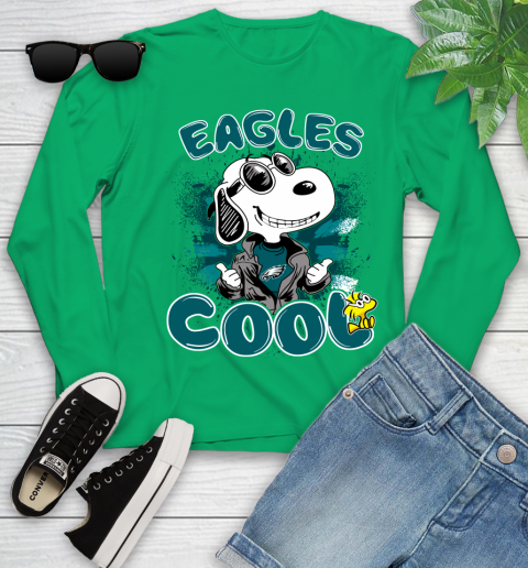 NFL Football Philadelphia Eagles Cool Snoopy Shirt Youth Long Sleeve 6