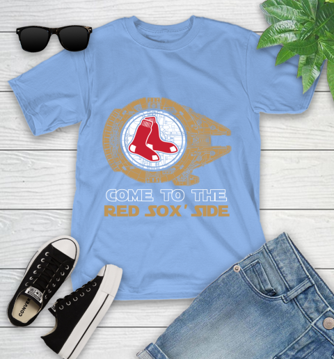 MLB Come To The Boston Red Sox Side Star Wars Baseball Sports Youth T-Shirt 15