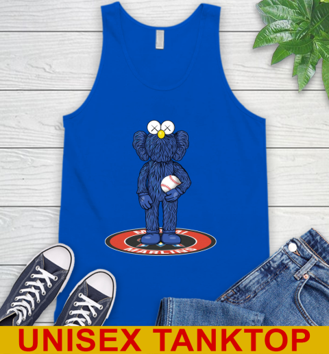 MLB Baseball Miami Marlins Kaws Bff Blue Figure Shirt Tank Top 5