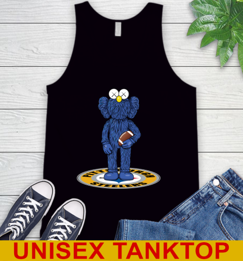 NFL Football Pittsburgh Steelers Kaws Bff Blue Figure Shirt Tank Top 2