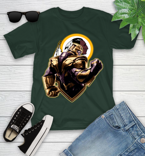 NFL Thanos Avengers Endgame Football Sports Washington Redskins Youth T-Shirt 5