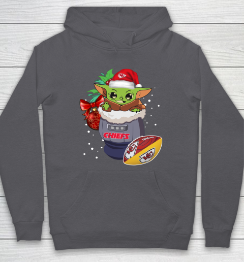 Kansas City Chiefs Christmas Baby Yoda Star Wars Funny Happy NFL Hoodie 7