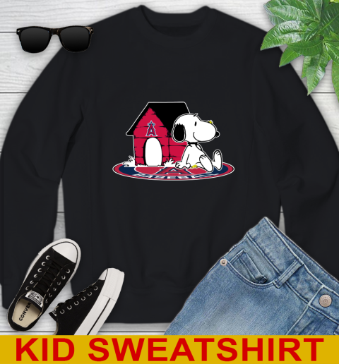 MLB Baseball Los Angeles Angels Snoopy The Peanuts Movie Shirt Youth Sweatshirt 2