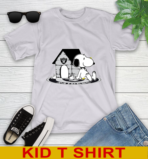 NFL Football Oakland Raiders Snoopy The Peanuts Movie Shirt Youth T-Shirt 5
