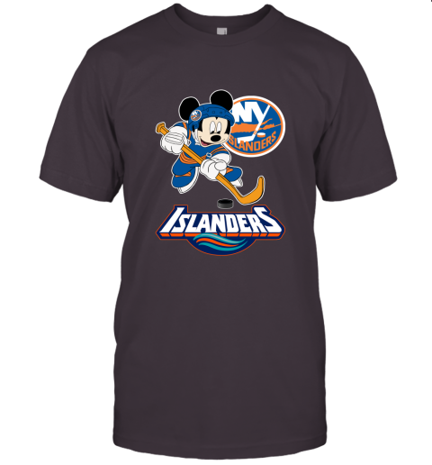 NHL Hockey Mickey Mouse Team New York Islanders Unisex Jersey Tee