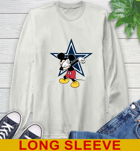Dallas Cowboys NFL Football Dabbing Mickey Disney Sports Long Sleeve T-Shirt 12