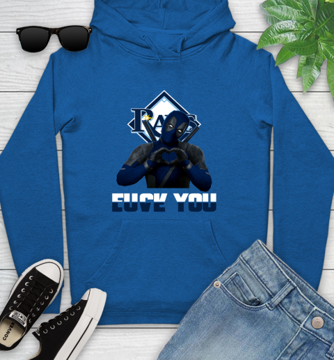 MLB Tampa Bay Rays Deadpool Love You Fuck You Baseball Sports Youth Hoodie 11