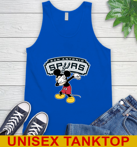 San Antonio Spurs NBA Basketball Dabbing Mickey Disney Sports Tank Top 5