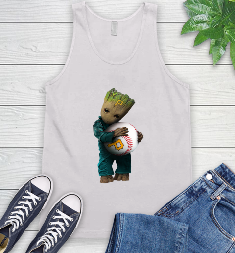 MLB Groot Guardians Of The Galaxy Baseball Sports Pittsburgh Pirates Tank Top