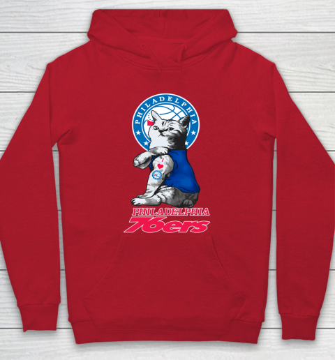 NBA Basketball My Cat Loves Philadelphia 76ers Hoodie 7