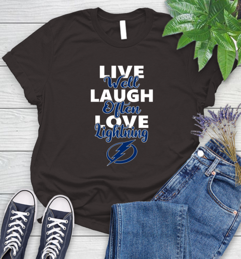 NHL Hockey Tampa Bay Lightning Live Well Laugh Often Love Shirt Women's T-Shirt 9