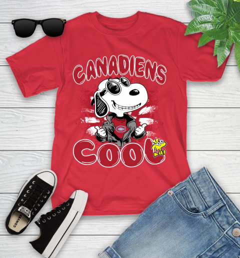 NHL Hockey Montreal Canadiens Cool Snoopy Shirt Youth T-Shirt 11