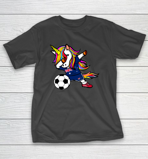 Dabbing Unicorn Australia Football Australian Flag Soccer T-Shirt 14