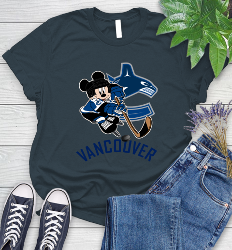 NHL Vancouver Canucks Mickey Mouse Disney Hockey T Shirt Women's T-Shirt 8
