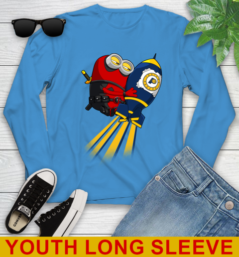NBA Basketball Indiana Pacers Deadpool Minion Marvel Shirt Youth Long Sleeve 8