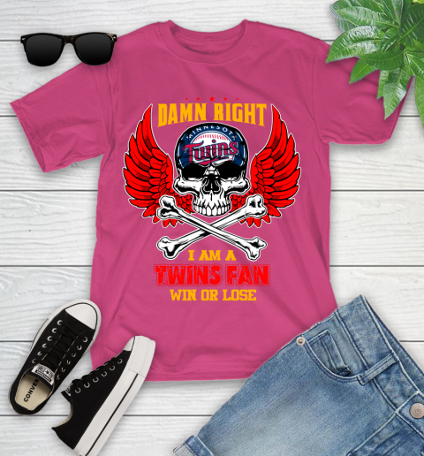 MLB Damn Right I Am A New York Mets Win Or Lose Skull Baseball Sports Youth T-Shirt 11