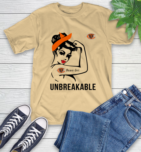 NFL Chicago Bears Girl Unbreakable Football Sports T-Shirt 6