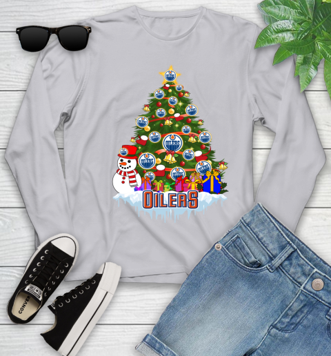 Edmonton Oilers Merry Christmas NHL Hockey Sports Youth Long Sleeve 5