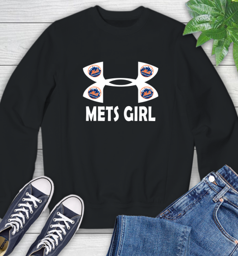 MLB New York Mets Under Armour Baseball Sports Sweatshirt Tee For Sports