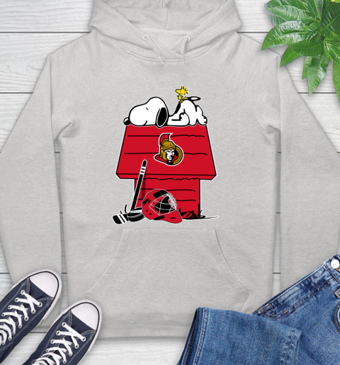 Ottawa Senators NHL Hockey Snoopy Woodstock The Peanuts Movie Hoodie