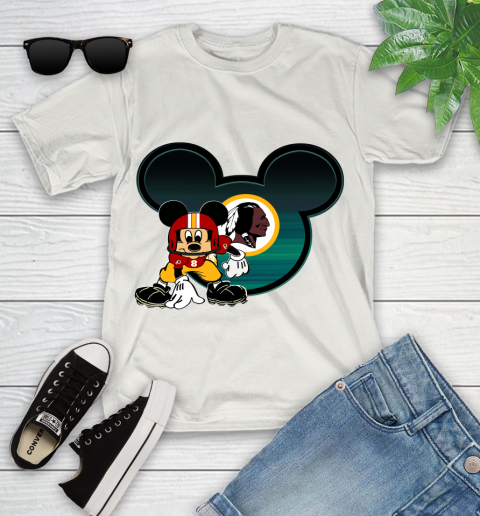 NFL Washington Redskins Mickey Mouse Disney Football T Shirt Youth T-Shirt 12