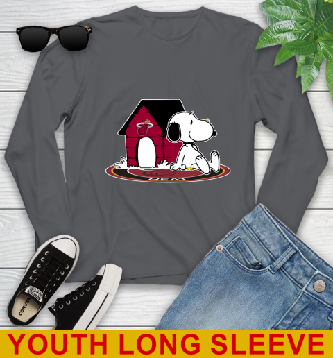 NBA Basketball Miami Heat Snoopy The Peanuts Movie Shirt Youth Long Sleeve 9