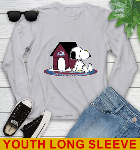 NHL Hockey Colorado Avalanche Snoopy The Peanuts Movie Shirt Youth Long Sleeve 6
