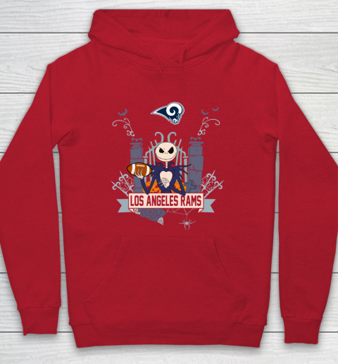 NFL Los Angeles Rams Football Jack Skellington Halloween Hoodie 7