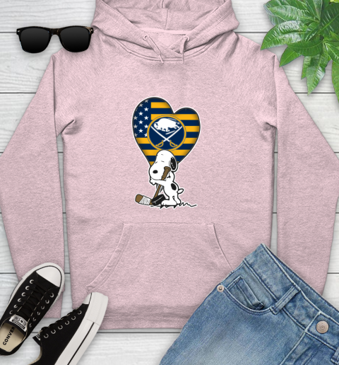 Buffalo Sabres NHL Hockey The Peanuts Movie Adorable Snoopy Youth Hoodie 10