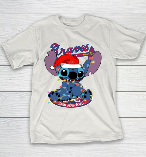 Atlanta Braves MLB noel stitch Baseball Christmas Youth T-Shirt 8
