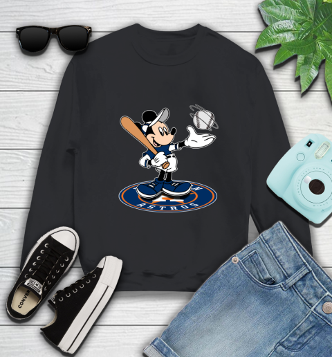 MLB Baseball Houston Astros Cheerful Mickey Disney Shirt Sweatshirt