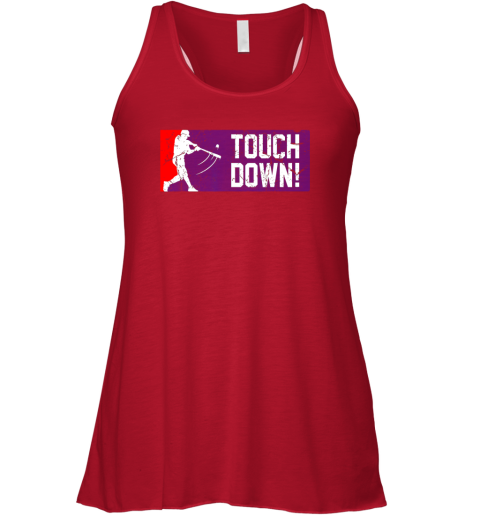 qwkw touchdown baseball funny family gift base ball flowy tank 32 front red