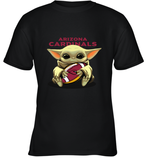 Baby Yoda Loves The Arizona Cardinals gcnz baby yoda loves the arizona cardinals youth t shirt 26 front black