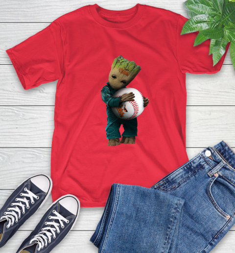 MLB Groot Guardians Of The Galaxy Baseball Sports Baltimore Orioles T-Shirt 10
