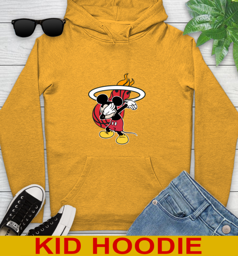 Miami Heat NBA Basketball Dabbing Mickey Disney Sports Youth Hoodie 3