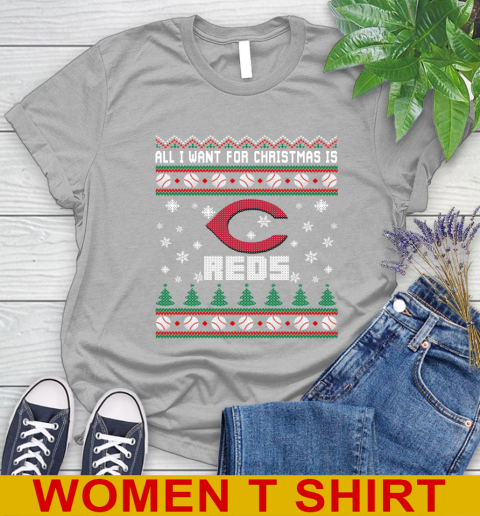 MLB All I Want For Christmas Is Cincinnati Reds Baseball Sports 89