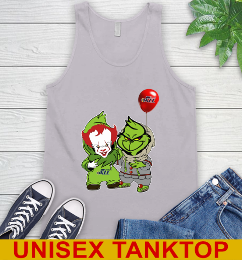 Utah Jazz Baby Pennywise Grinch Christmas NBA Basketball Tank Top 4