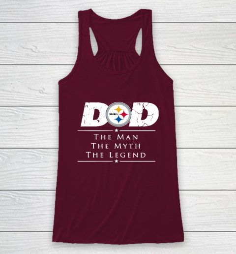 Pittsburgh Steelers NFL Football Dad The Man The Myth The Legend Racerback Tank 2